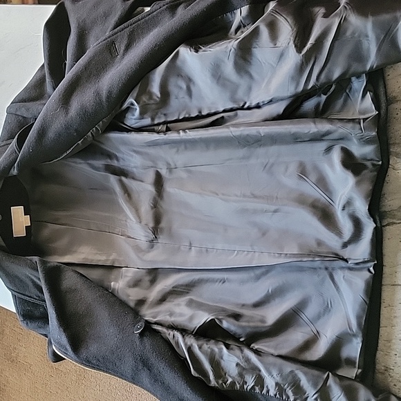 MICHAEL KORS Plus Size Coat Wool Blend w/Gold Hardware Black 1X NWT - Picture 14 of 16